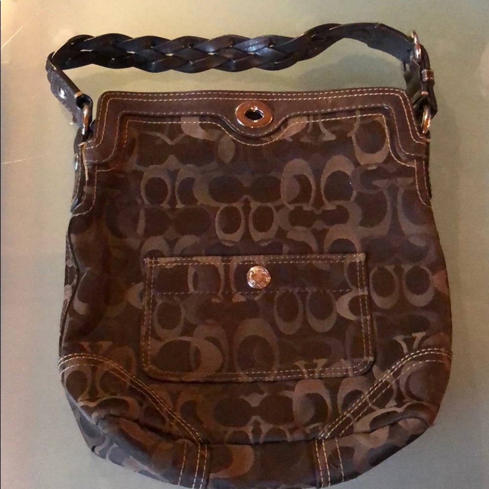 Brown coach purse